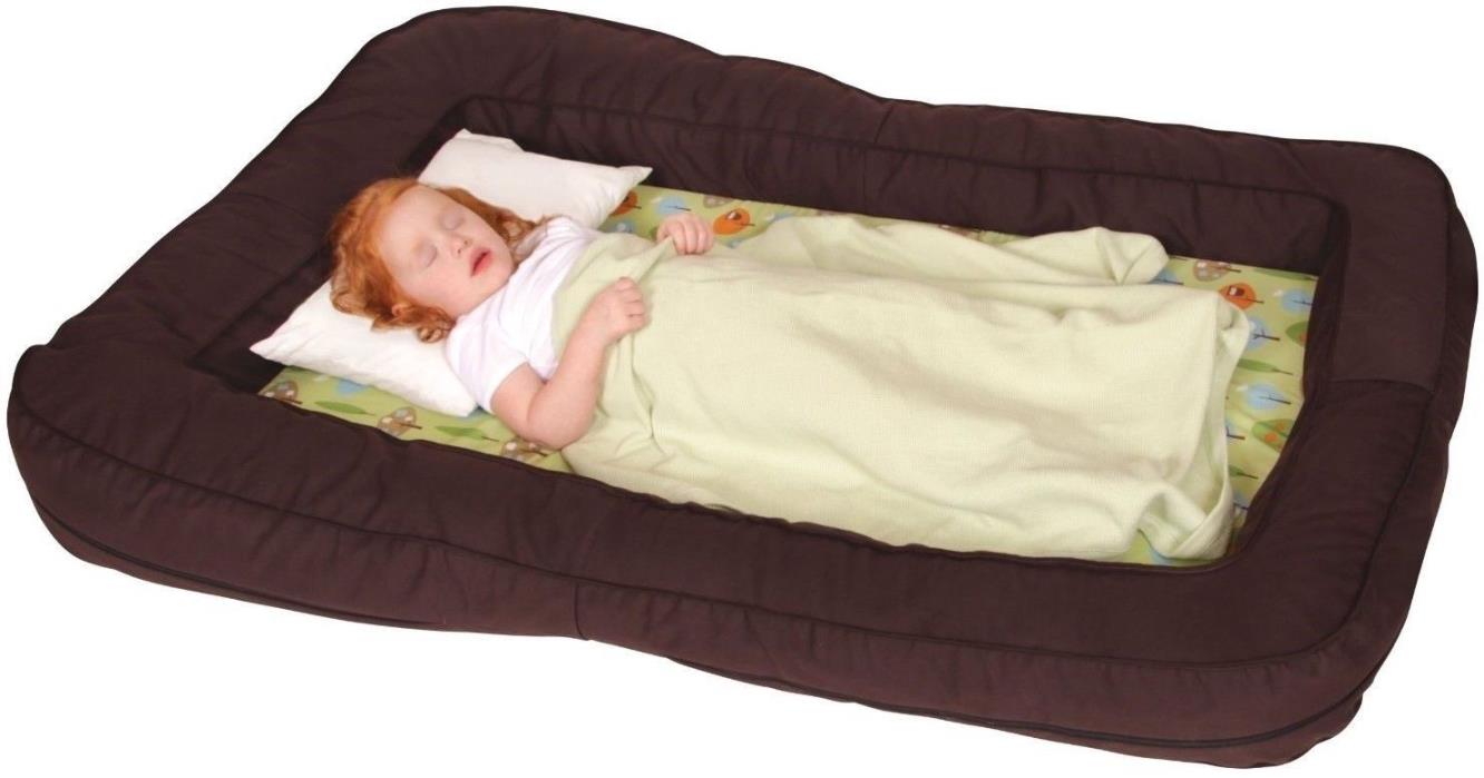 Leachco BumpZZZ Travel Bed, Brown/Green Forest Frolics