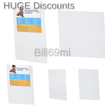 Dream On Me Spring Coil Portable Crib Mattress white