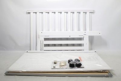Dream On Me 2 in 1 Portable Folding Stationary Side Crib, White