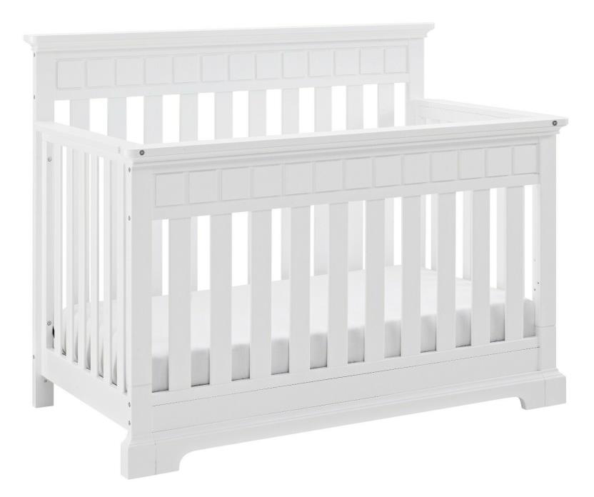 Beautiful White 4 in 1 Convertible Crib  to Bed Conversion As Child Grows Larger