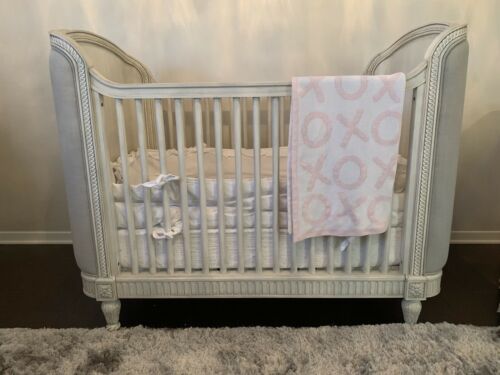 Restoration Hardware Baby & Child Belle Upholstered Crib, Antique Grey Mist