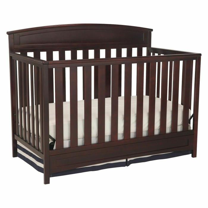 Delta Sutton 4-in-1 Convertible Crib - Espresso - Toddler / Full Bed