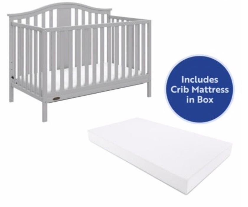 Graco Baby Convertible Crib White Foam Mattress NEW Gray