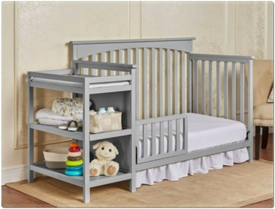 DOM Grey Full Size Convertible 5-in-1 Crib Bed Baby Changer 665 Man: May, 2018
