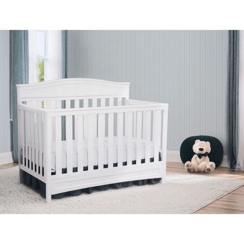 Delta Children Essington 4-in-1 Convertible Baby Crib, White NEW LOCAL PICKUP La