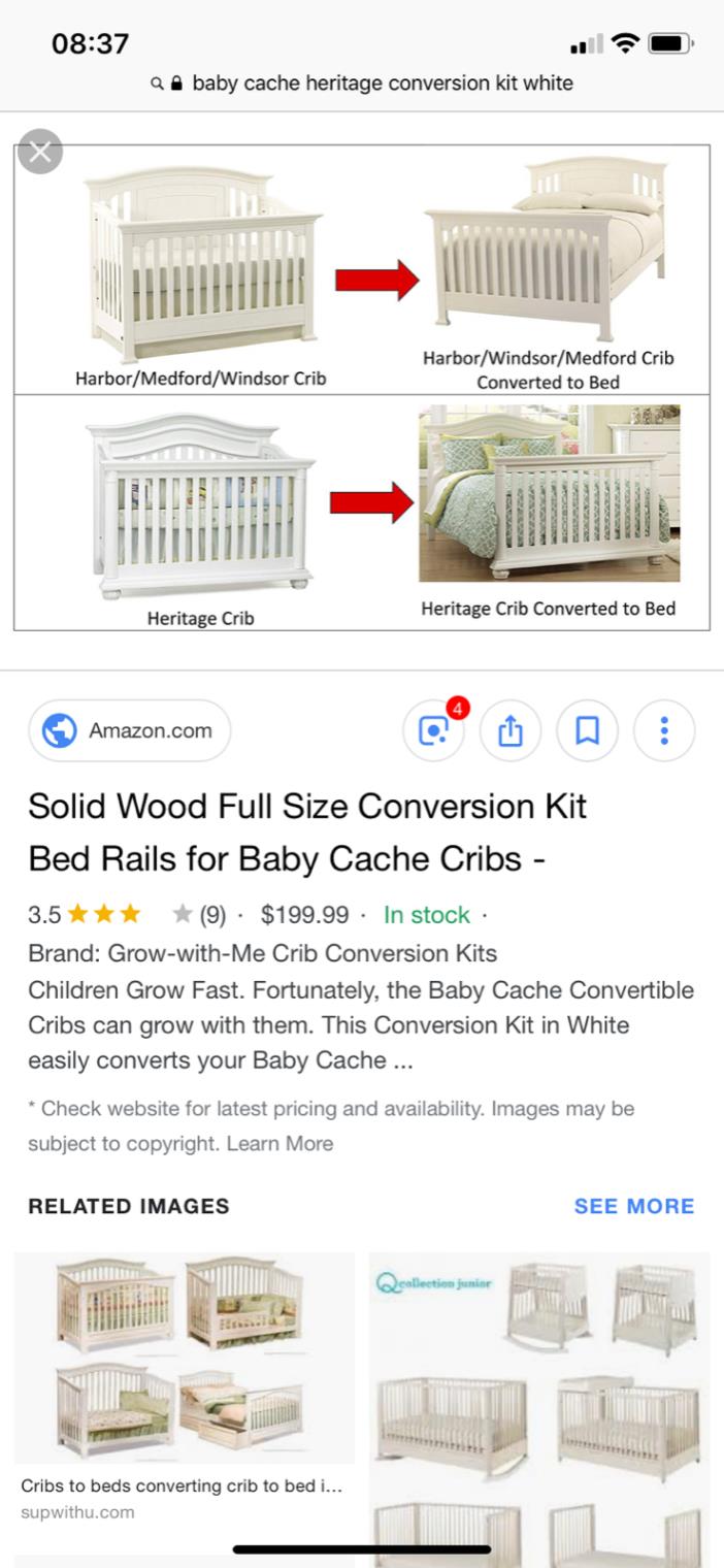 Generic Conversion Kit White for Lifetime Crib