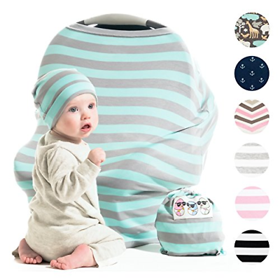 Cool Beans Stretchy Baby Car Seat Canopy and Nursing Cover | Multiuse - Soft and