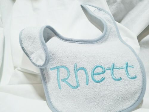 *CUSTOM EMBROIDERED BABY BIB -PERSONALIZED w/your name choice*GREAT SHOWER GIFT!