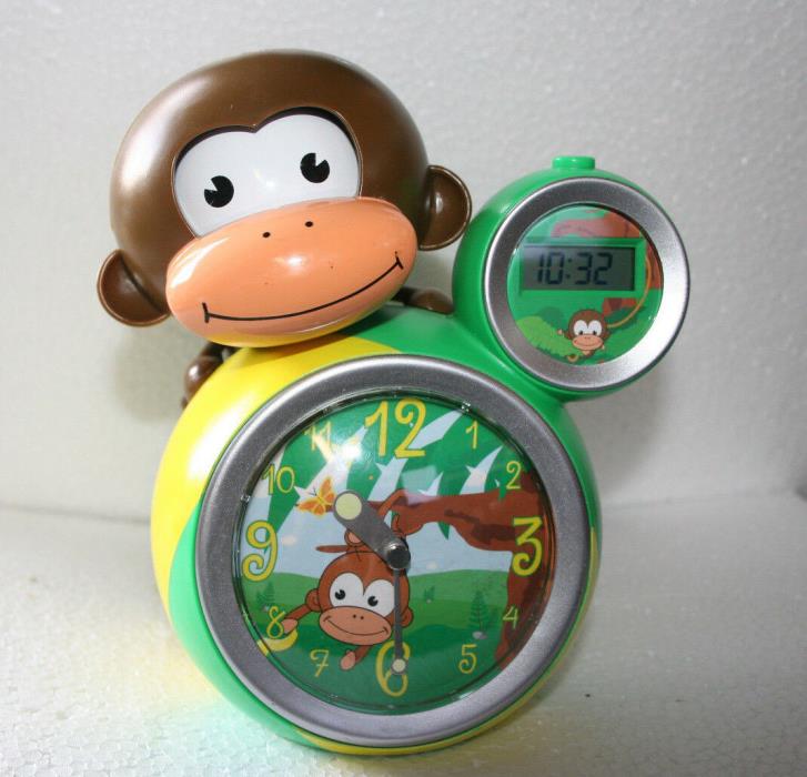 BabyZoo MoMo Monkey Sleep Trainer Clock - Green