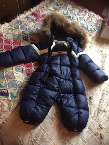 Giorgio Armani baby toddler Snowsuit xl fur puffer