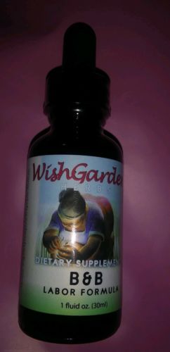 WishGarden Herbs - Labor Formula  B n B Herbal -1oz tincture extract Dropper
