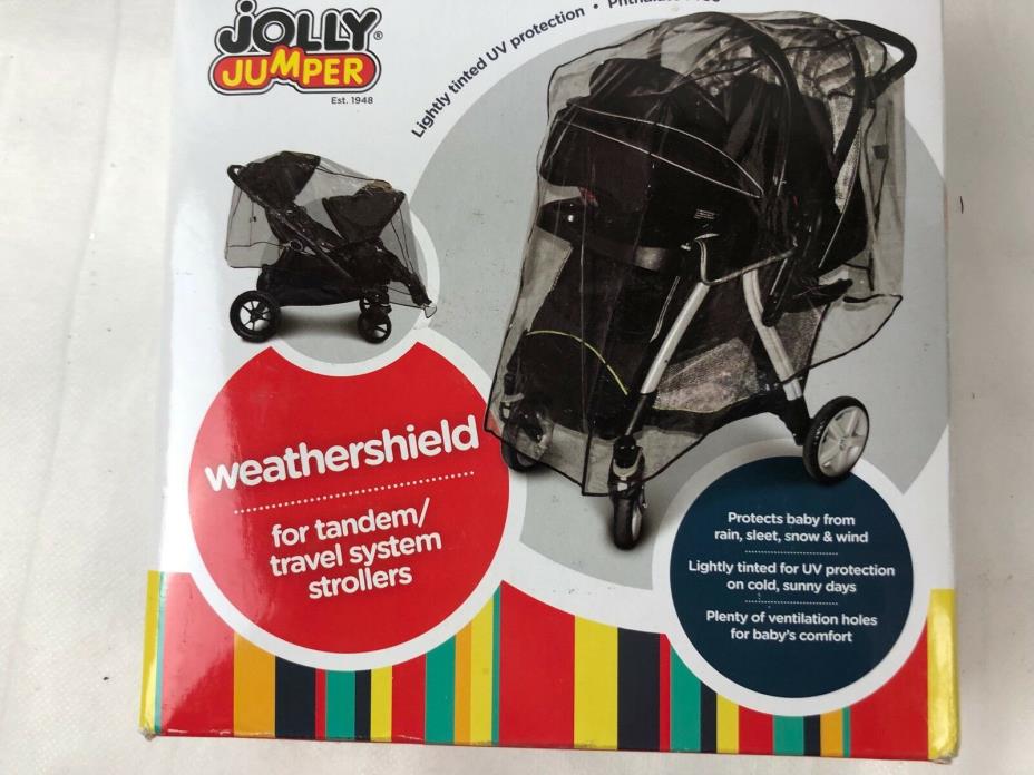 Jolly Jumper Travel System Weather Shield Cover Standard Double Stroller Clear