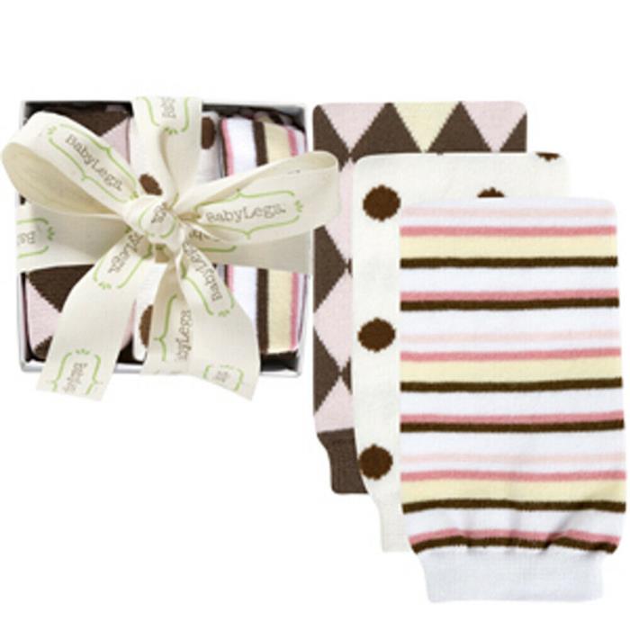 NWT BabyLegs Jill Pink 3 Pair Set Leg Warmer Gift Box Infant Baby Toddler NEW