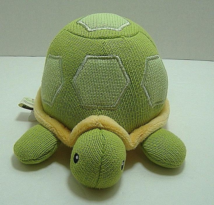 Baby Aspen Turtle Toppers Green Yellow Turtle Rattle Plush Stuffed Toy  (b-4)