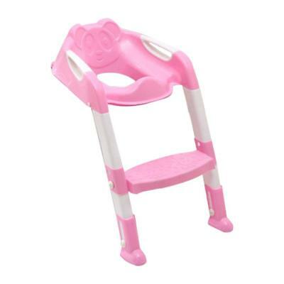 Foldable Children Potty Seat With Ladder Cover PP Toilet Adjustable Chair Pee Tr