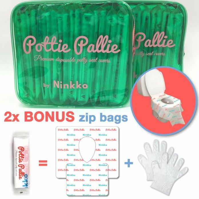 Pottie Pallie Premium Quality Disposable Toilet Seat Covers Individually Wrapped