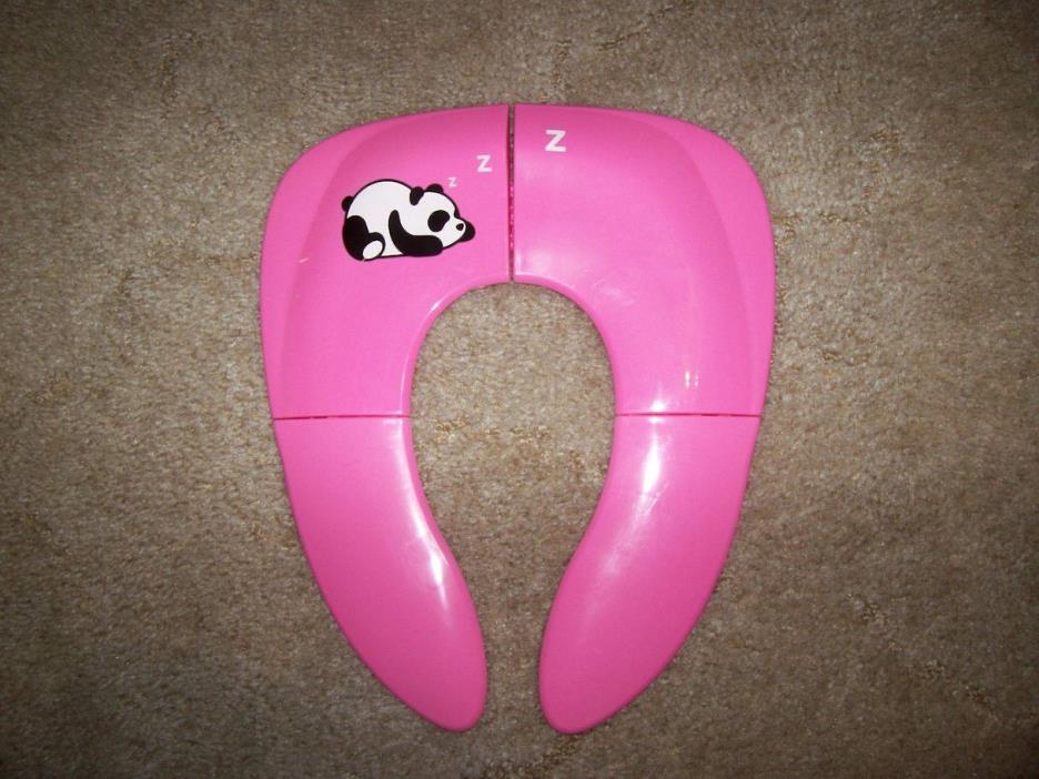 New Fold Up Potty Training Toilet Seat Cover Reusable Pink