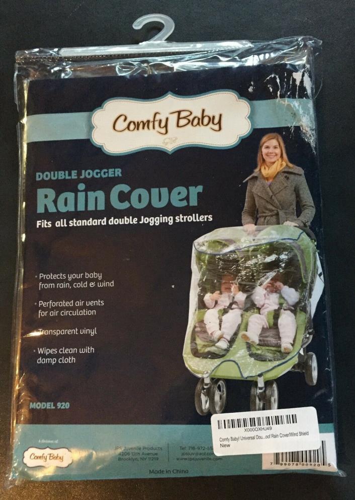 *Comfy Baby* Double Stroller Rain Cover/Wind Shield  NEW !