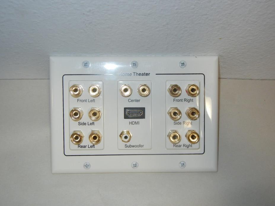 MEDIABRIDGE HOME THEATER WALL PLATE W/BINDING POSTS RCA & HDMI WP3-B7/51/HD