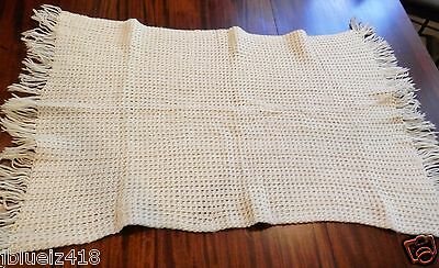 Vintage Double Knitted Wool blanket throw Stroller size 42