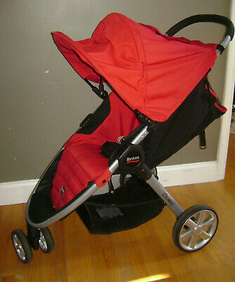 Britax B-AGILE Lightweight Childs Baby One Hand Fold Single Stroller Red