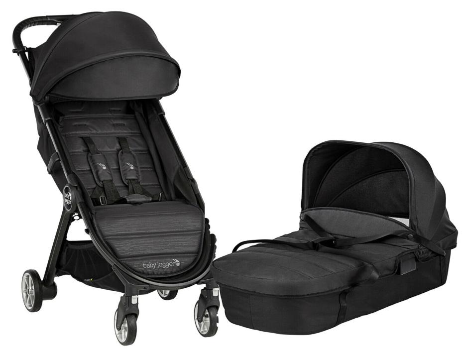 Baby Jogger City Tour 2 Stroller w Bassinet Kit Pram Travel System Jet NEW