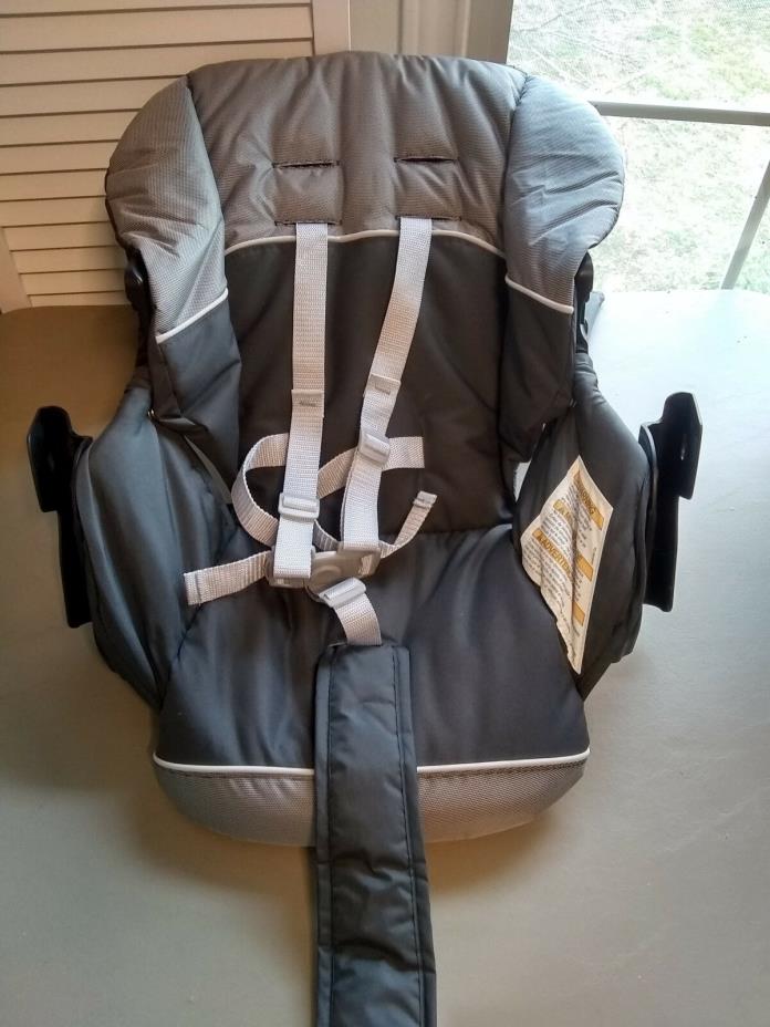 NEW Authentic Ready 2 Grow Stroller Replacement Rear Seat pad straps Black Gray