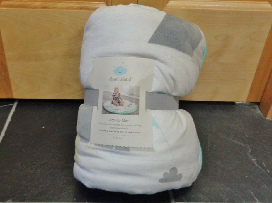 NWT Cloud Island Baby Activity Play Mat Round Moonstone Blue Mint