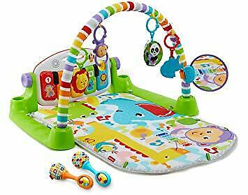 Fisher-Price Deluxe Kick and Play Piano Gym in Green