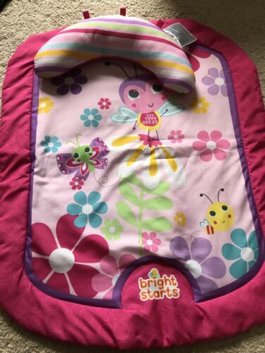 BRIGHT Starts ADVENTURE PLAY MAT Pink TUMMY TIME WITH Cushion - No Toys