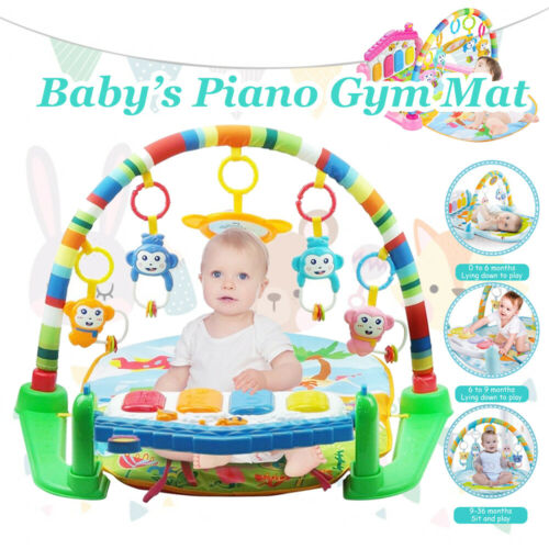 Baby Gym Floor Play Mat Activity Center Kick and Play | Sit and Play with Piano