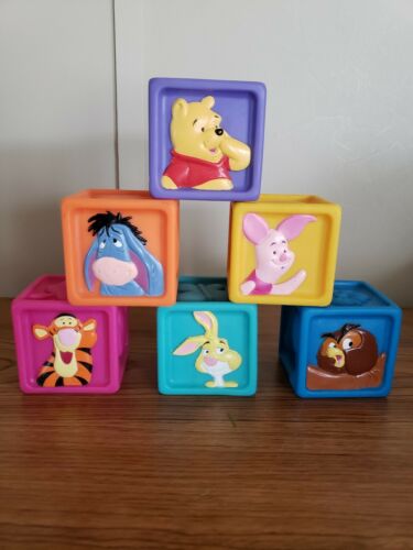 Winnie the Pooh RubberToy Blocks Set of Six