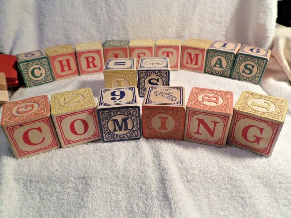 Uncle Goose Wood Alphabet + Number Blocks + More Wood Blocks Bagged Approx. 44