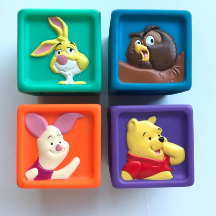 Winnie the Pooh RubberToy Blocks Set of Four