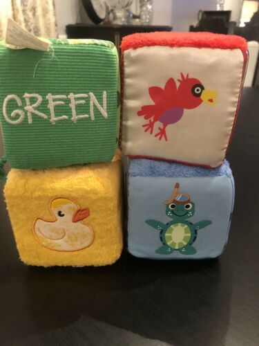 Lot Of 4 Original Baby Einstein Soft Blocks