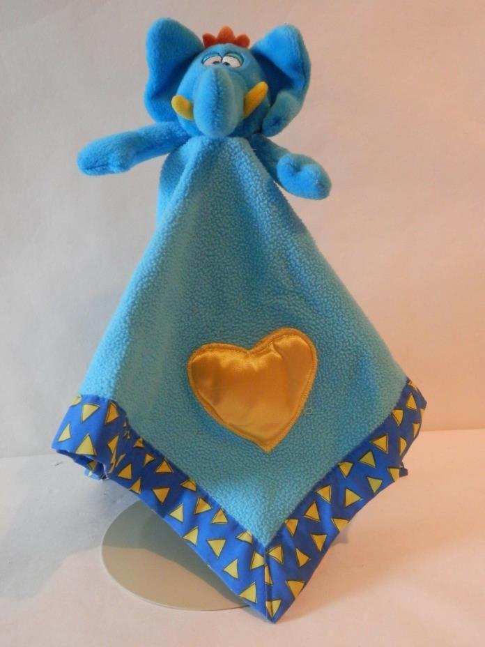 Blue Elephant Lovey Baby Boom Brand yellow heart