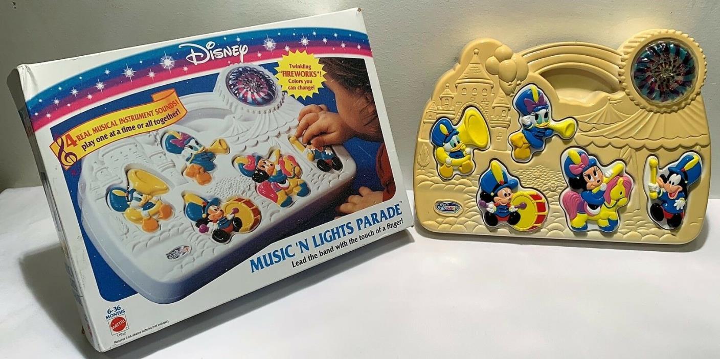 Mattel Mickey Mouse Music 'N Lights Parade Busy Box Crib Toy in Box Great Cond