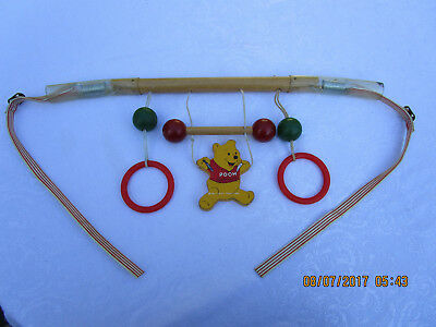 Vintage Winnie the Pooh Baby Infant Crib Toy Pooh Bear~Hanging Toy
