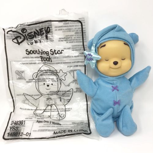 ??NEW Fisher Price Disney Soothing Star Winnie Pooh Doll Lights Sounds Baby Crib