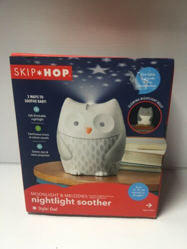 Skip Hop Moonlight & Melodies Crib Soother and Baby Night Light, Owl (A2)
