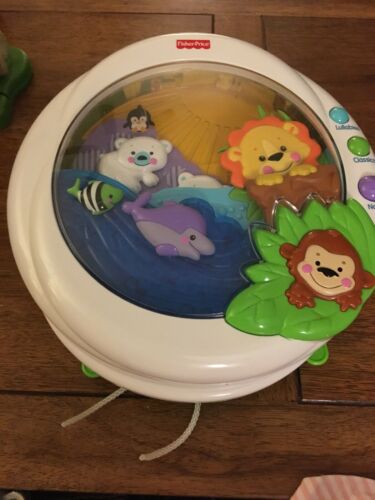 Fisher Price Precious Planet Dolphin Jungle Monkey Lion Bear Baby Crib Soother