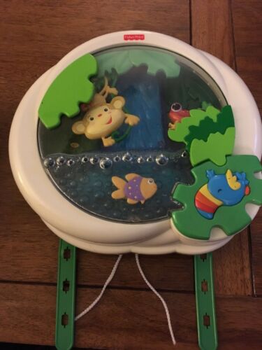 Fisher Price Rainforest Jungle Monkey Frog Waterfall Baby Crib Soother Peek