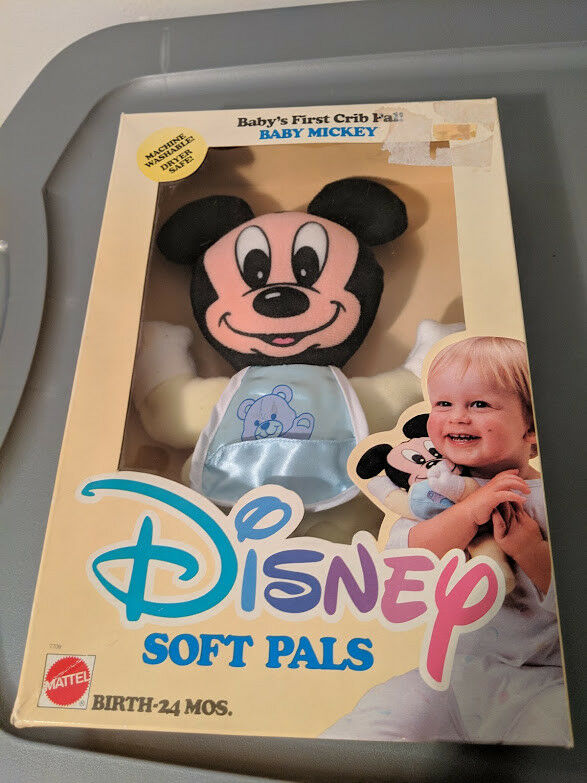 VINTAGE!! 1988 DISNEY SOFT PALS TOY BABY MICKEY MOUSE-SEALED