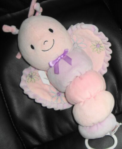 GIRL MUSICAL DRAGONFLY butterfly BABY CRIB PULL TOY CARTER'S LULLABY purple pink
