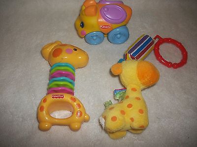 Playskool Bug Car Fisher Price Giraffe & Giraffe Rattle Baby Toys