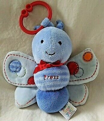 Carter's Blue Musical Butterfly Plush Animal Hanging Baby Crib Toy Lights Up