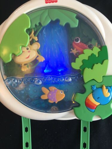2006 Mattel Fisher Price Rain Forest  Musical/Animated Light-Up Baby Crib Toy