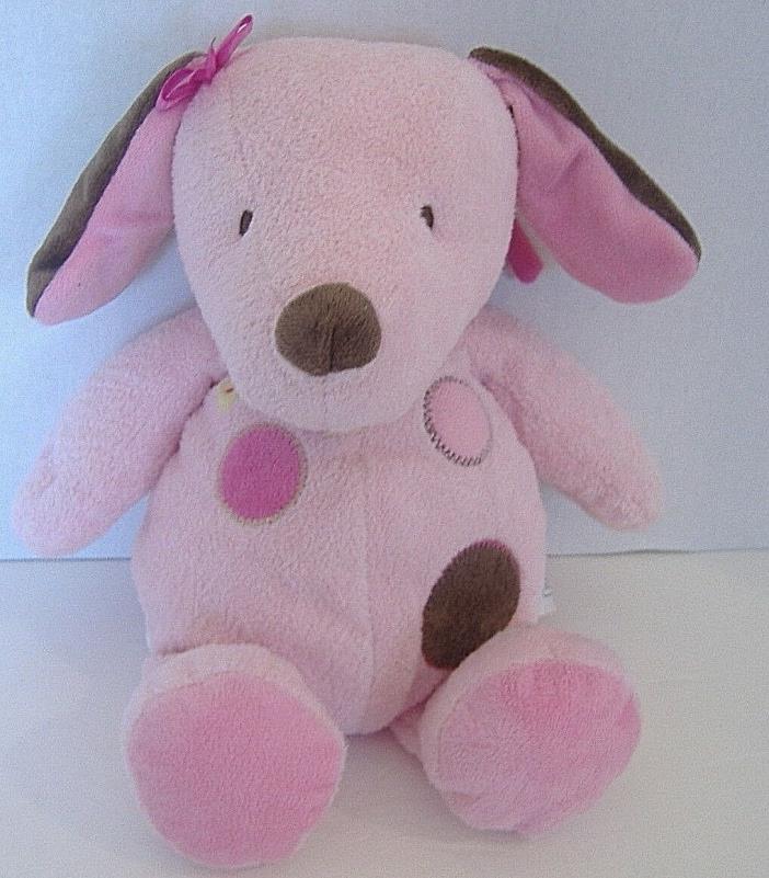 JUST ONE YOU CARTER'S Crib Pull Toy Plush Pink Dog Spots Rock a bye baby  (b-7)