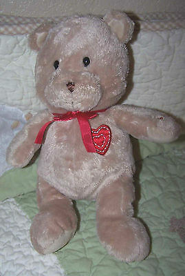Just One Year I Love You Stuffed Teddy Bear w Red Heart Baby Toy EUC 10