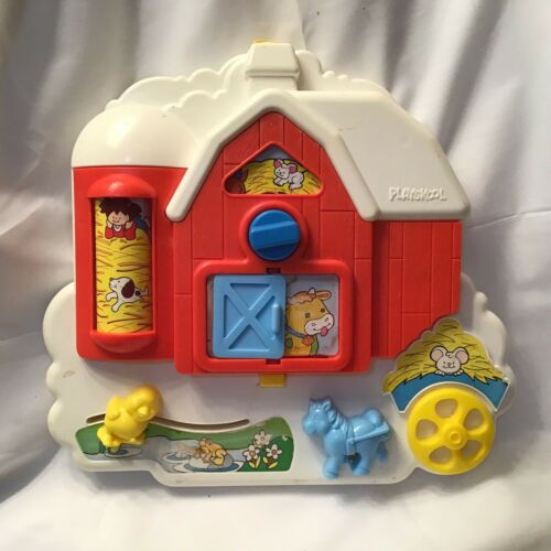 Vintage Playskool Busy Box Baby Crib Activity Center Toy 1988
